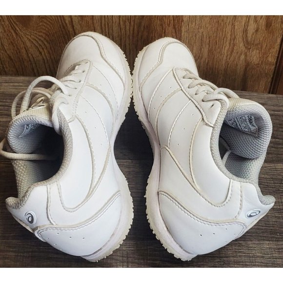 Asics Cheer 8 GS Kid's Size 12 White Silver Black Cheerleading Shoes - Picture 5 of 8